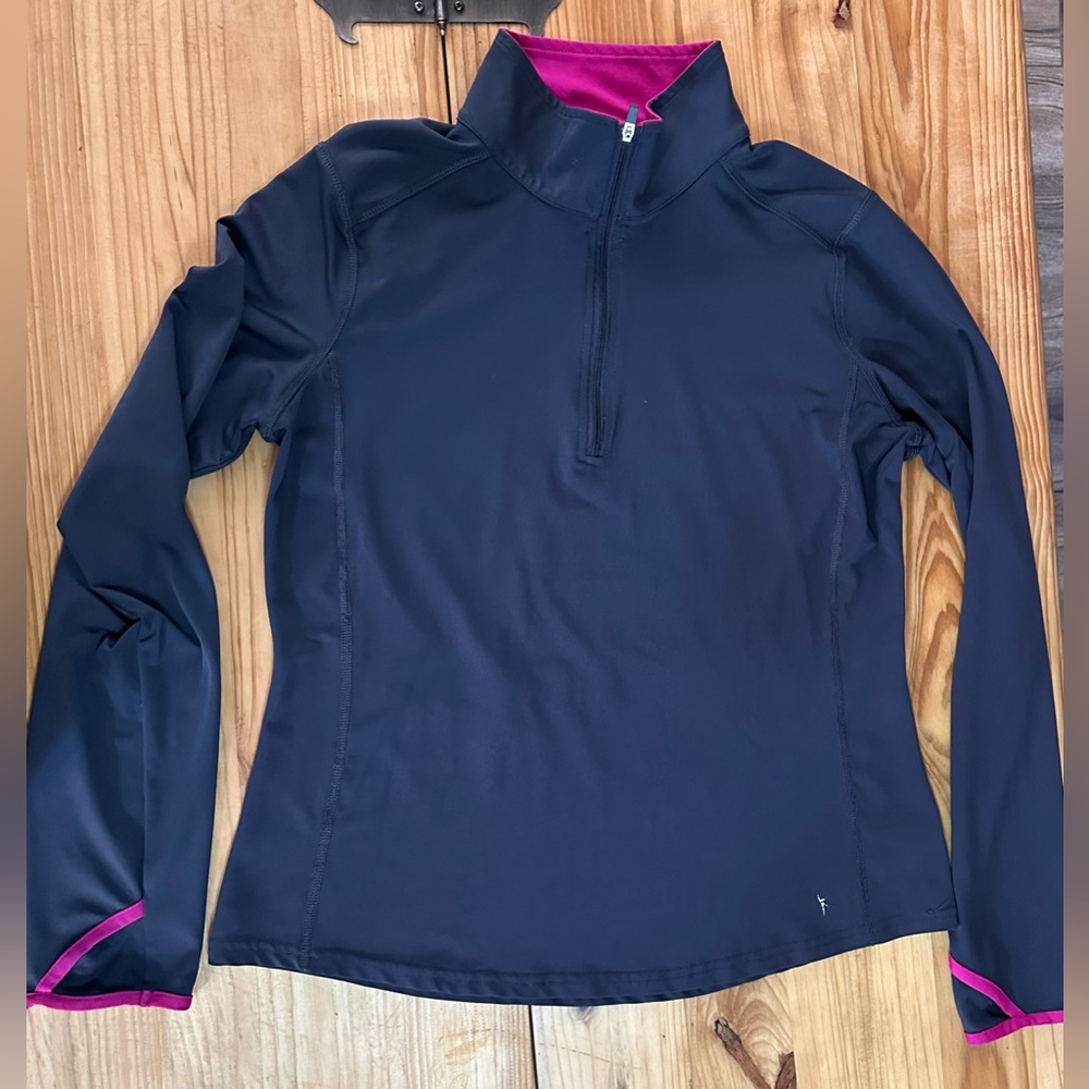 🩵4 items for $30- Danskin Now 3/4 zip performance jacket Thumbholes  109